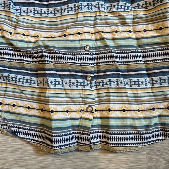 Ariat Women's Gold and Blue Button Up Shirt - Small - Picture 4 of 6